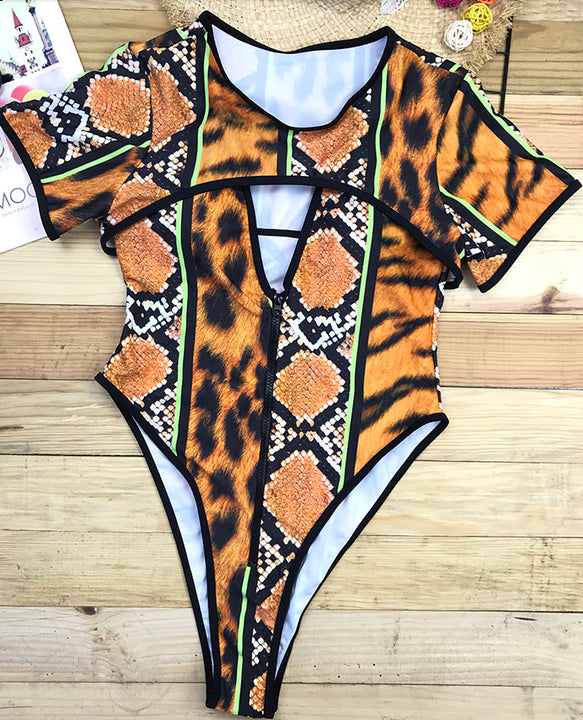 Women's  1pc Animal Print Swimsuit