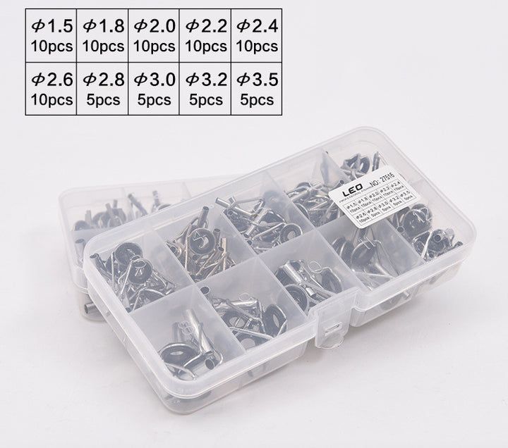 80pc Fishing Rod Guide Tip Set