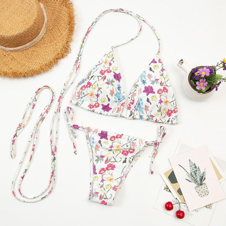 Floral Long-String Bikini