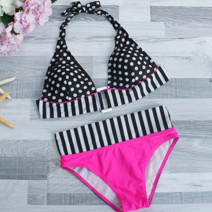 Polka Dot Halter Top Bikini