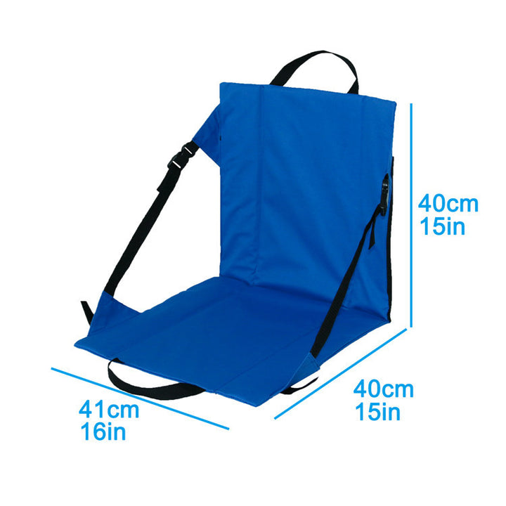 Foldable Stadium Seat Cushion- Black, Blue, or Red