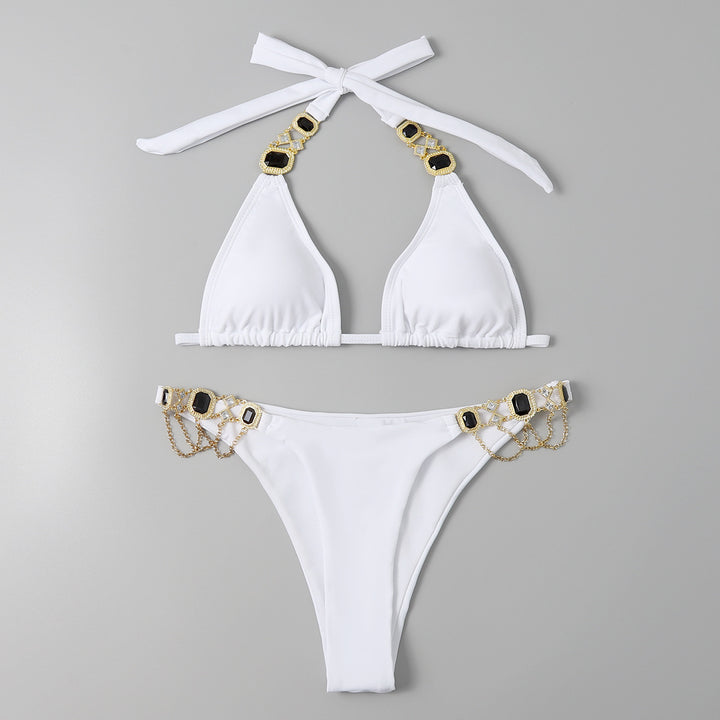 Sexy Jewelry Trimmed Bikini- various colors