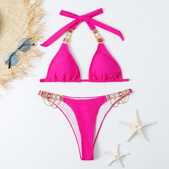 Sexy Jewelry Trimmed Bikini- various colors