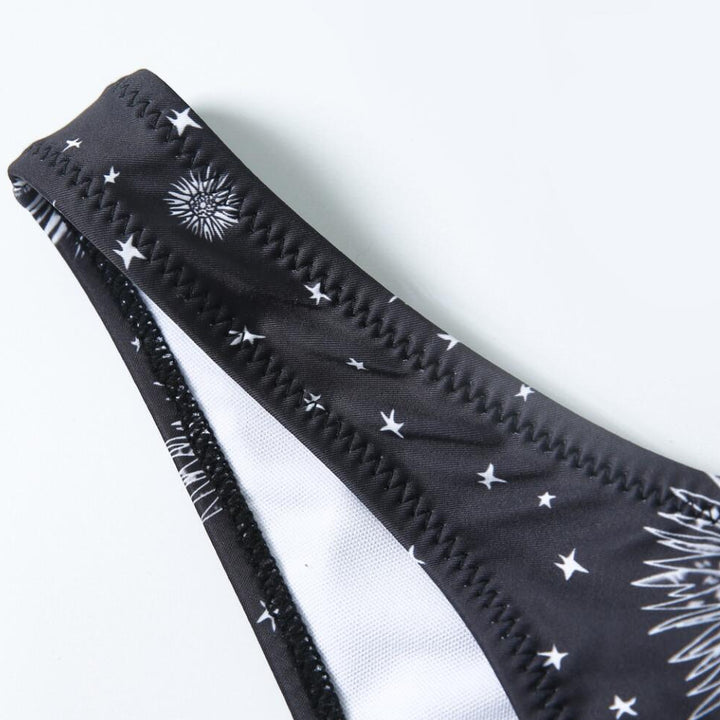 Mystic Sun Print Bikini- Black