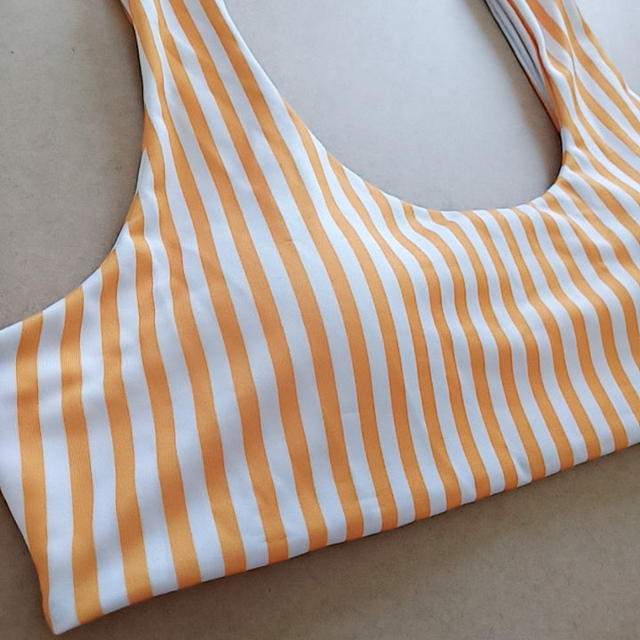 Striped Brazilian Style Bikini- various colors