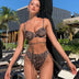 Leopard Print Drawstring Bikini