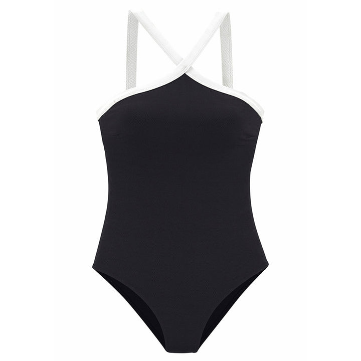 Women's 1pc Swimsuit- Black/white trim or White/black trim