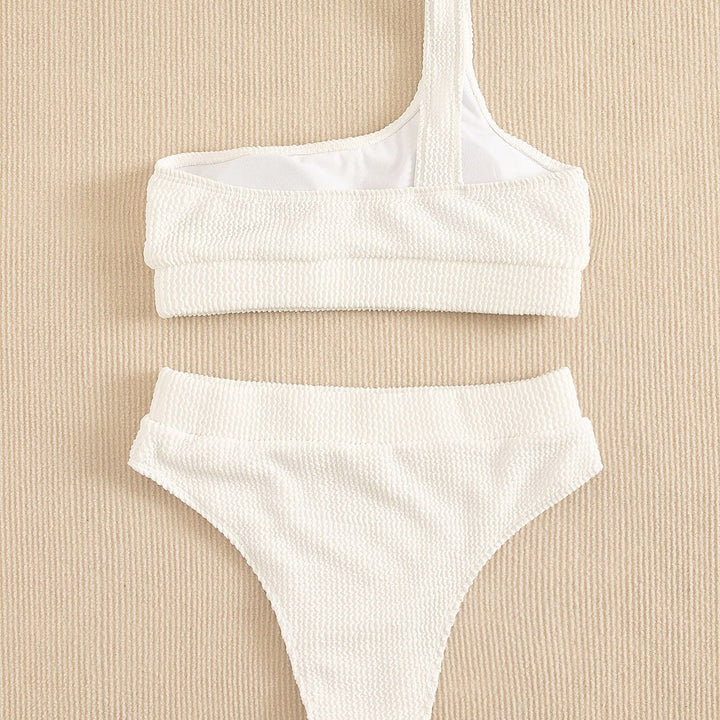 One Shoulder Bikini- White