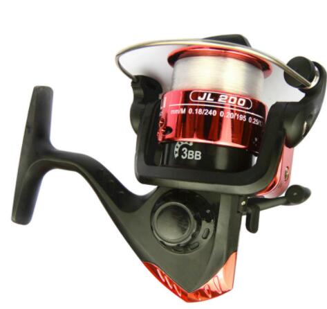 JL200 5.2:1 Spinning Reel- various colors, optional line spooler