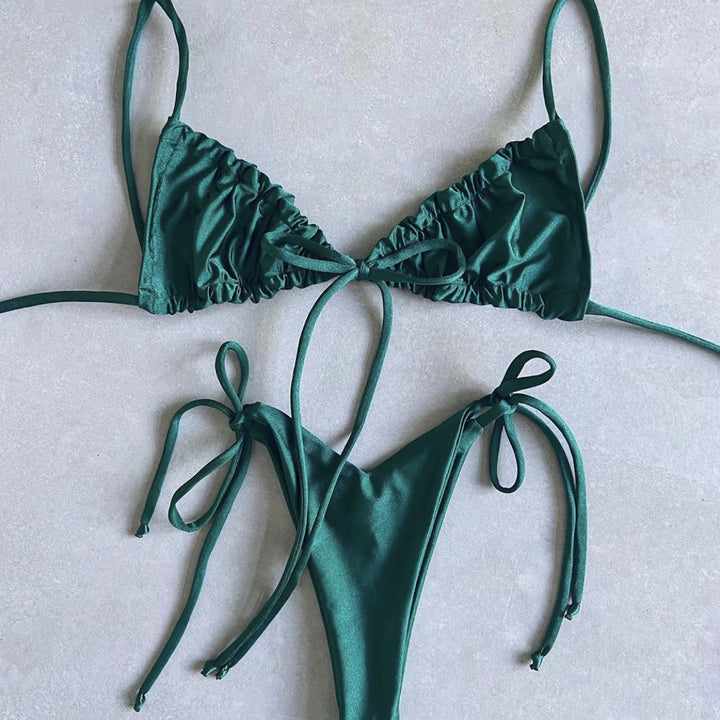 V-Cut String Bikini- various solid colors