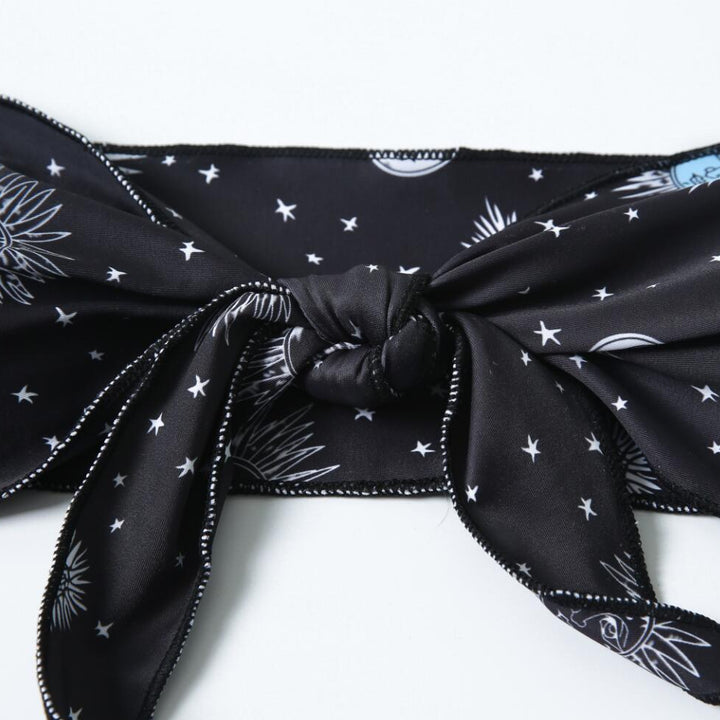 Mystic Sun Print Bikini- Black