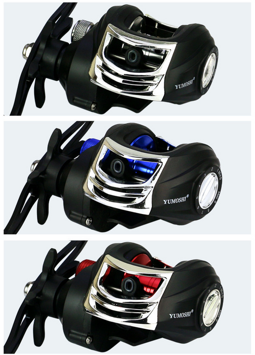 Yumoshi Baitcasting Reel- various colors, Left or Right hand