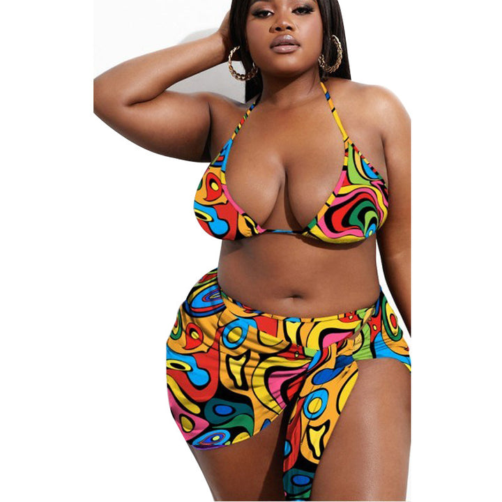 Sexy Print 3pc Plus Size Bikini