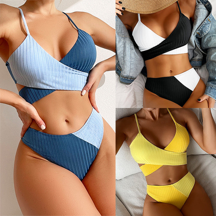 Wraparound Ribbed Bikini- various colors