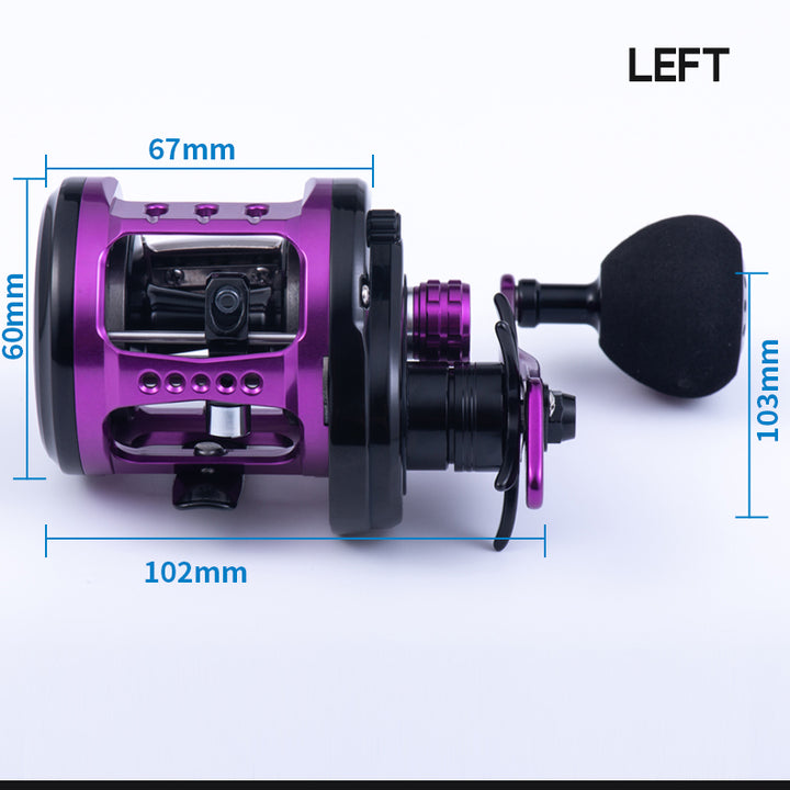 Lurekiller Black Rider 30 Jigging Reel- Gold or Purple, Right or Left