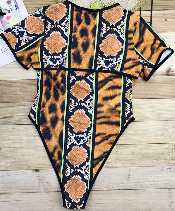 Women's  1pc Animal Print Swimsuit