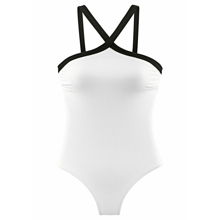 Women's 1pc Swimsuit- Black/white trim or White/black trim