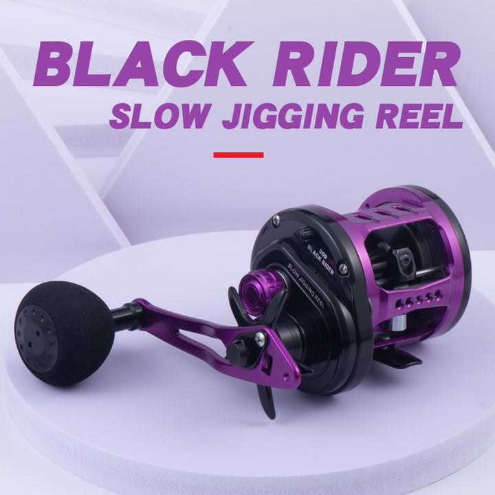 Lurekiller Black Rider 30 Jigging Reel- Gold or Purple, Right or Left