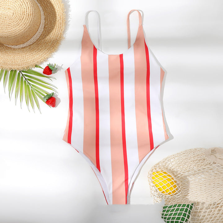 Women's Swimsuit- 1pc- Striped