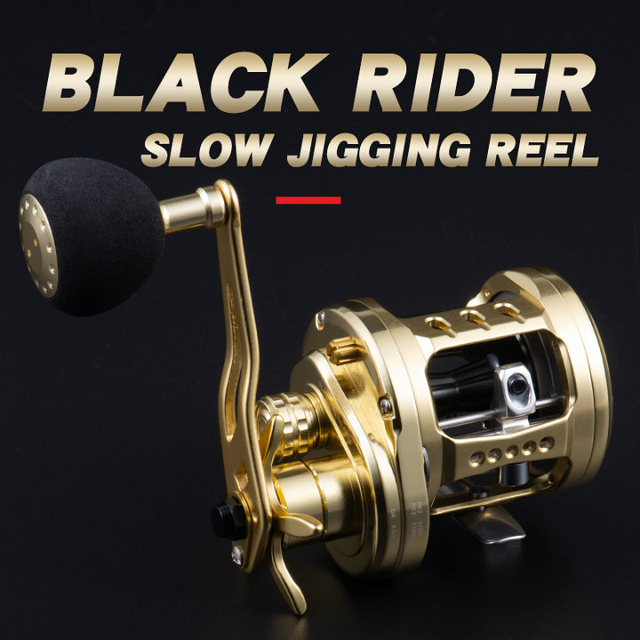 Lurekiller Black Rider 30 Jigging Reel- Gold or Purple, Right or Left