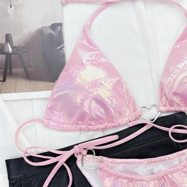 Love Swimsuit Triangle Bag Beach Split