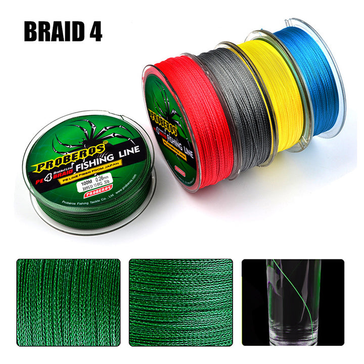 Proberos PE4 Fishing Braid- 100m- various sizes/colors