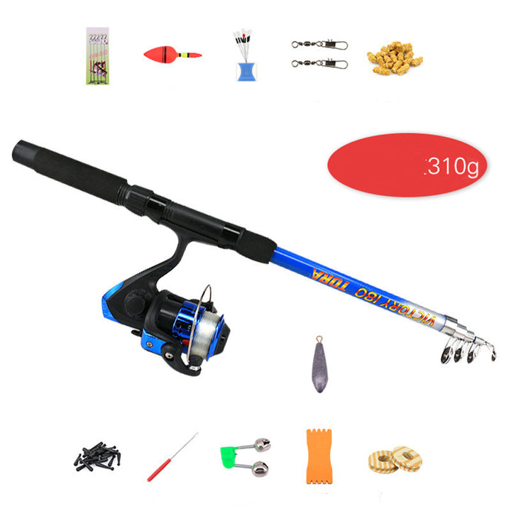 Portable Accessories Bag Beginner Fishing Rod Set Ultra-light And Retractable