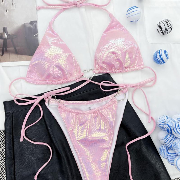 Love Swimsuit Triangle Bag Beach Split